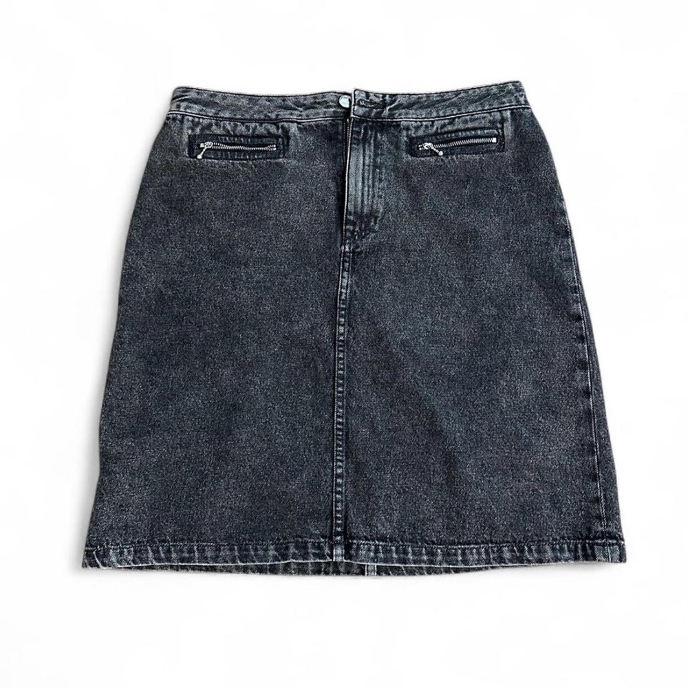 APC Black Denim Midi Skirt Size Medium